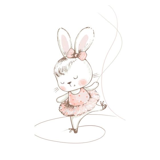 Ballet bunnie Dizajnová tapeta