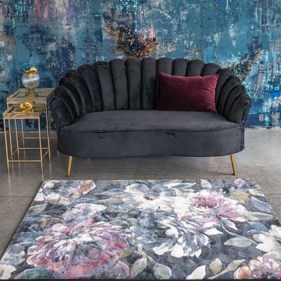 Platinum blue flower koberec 200x290 cm