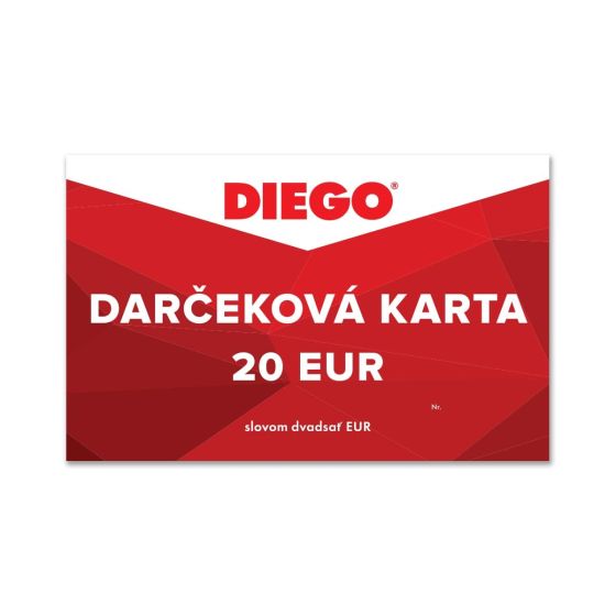 Darčeková karta DIEGO 20 EUR