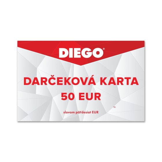 Darčeková karta DIEGO 50 EUR