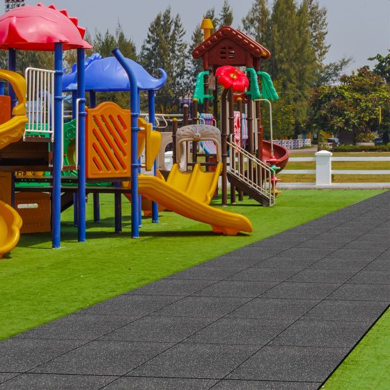 EPDM mix gumová dlažba delená 30x1000x1000mm sivá