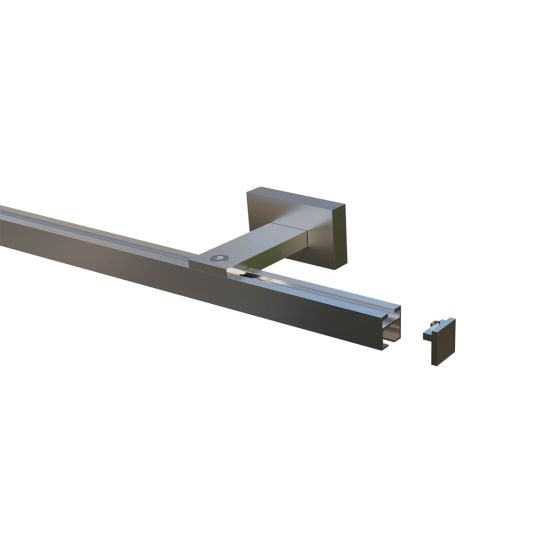 Cuby hliníková garnižová tyč hranaté 300 cm silver