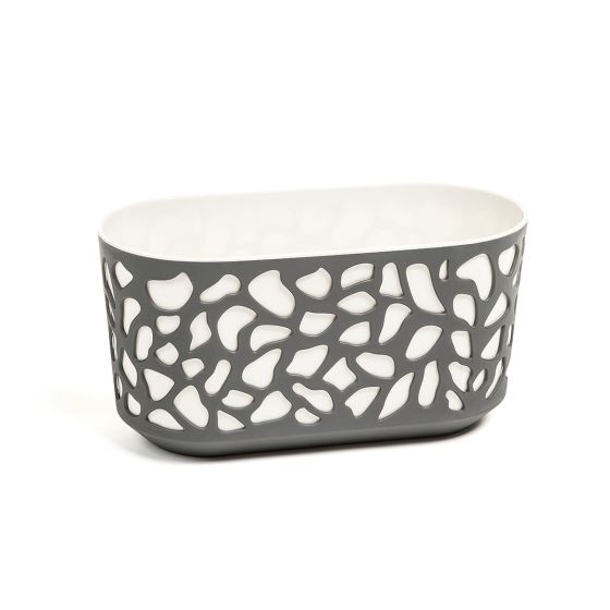 Duett 400 plastový balkónový kvetináč 19,4x39,4x20,3 cm antracitová krémová