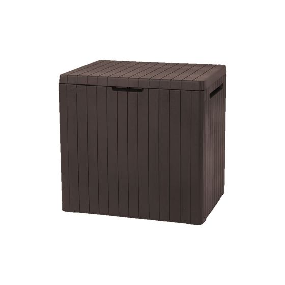 City Box plastový záhradný úložný box s dreveným efektom 113L hnedá