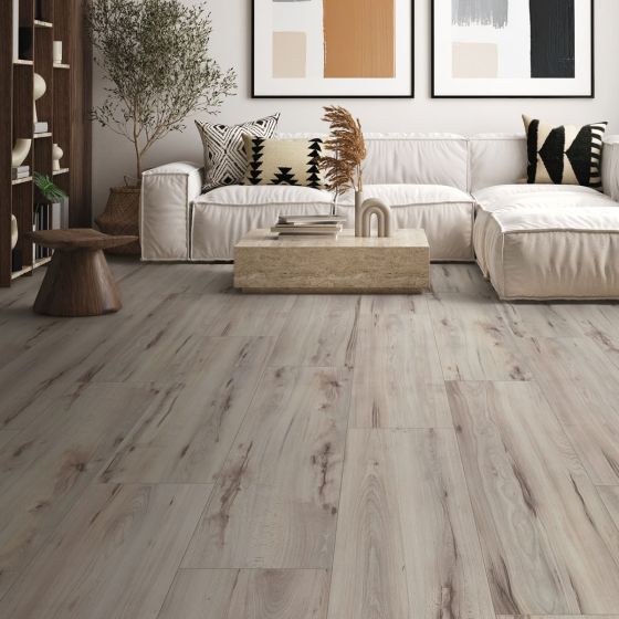 Eurohome Villa Wide V+ Greige Hawkins Beech 8 mm laminátová podlaha