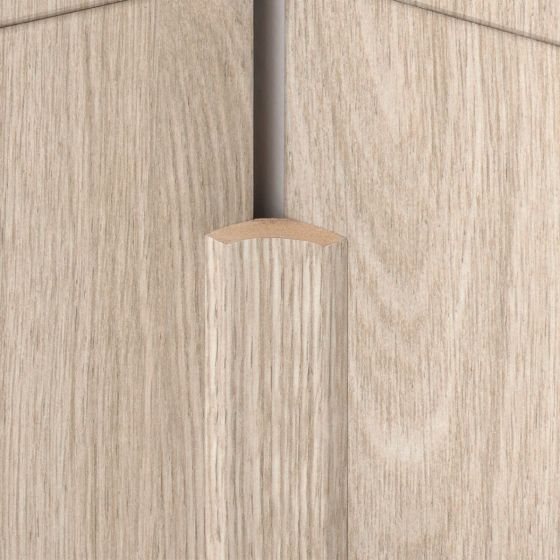 Vnútorná rohová lišta k nástennému a stropnému panelu Light grey oak