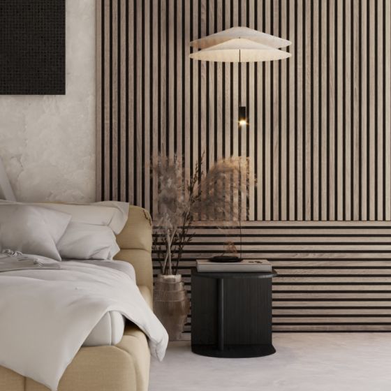 Akustický panel na stenu MDF 12mm sanoma oak-black