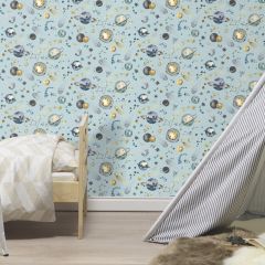 Galaxy blue-gold tapeta