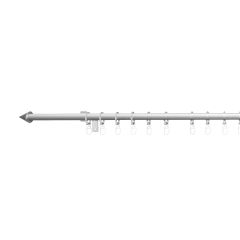 Zeus kovová teleskopická garniža 130-240 cm strieborná