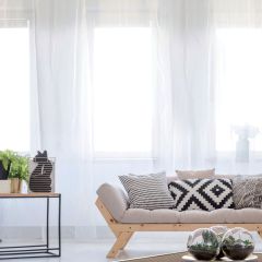 "Voile Hotová záclona s riasiacou páskou ""3+1"" 200x180 cm biela"