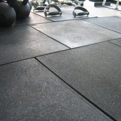 Fitness gumová dlažba 15x1000x1000mm čierna