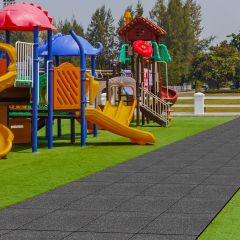 EPDM mix gumová dlažba delená 30x1000x1000mm sivá