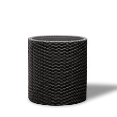 Medium Cylinder Planter antracit plastový kvetiná 36x36x37,3 cm