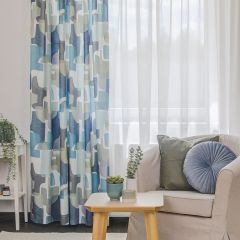 Moderna záves zelená-modrá 300 cm