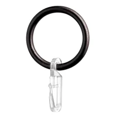 Siva kovové krúžky + háčiky 19 mm 10 ks/balenie titan