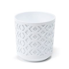 LA Aztek 190 plastový kvetináč 19,5x20 cm biela