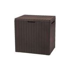 City Box plastový záhradný úložný box s dreveným efektom 113L hnedá