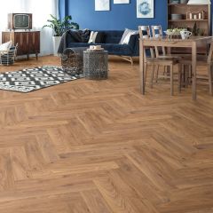 Eurohome Herringbone Firebrand Oak 8 mm laminátová podlaha