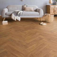 Eurohome Herringbone Harlech Oak 8 mm laminátová podlaha