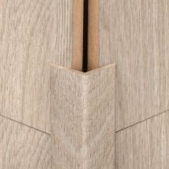 Vonkajšia rohová lišta 90° k nástennému a stropnému panelu Light grey oak