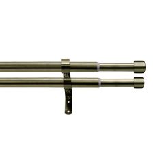 Apollo teleskopická, kovová 2-radová garnižová súprava 120-230cm antická zlatá
