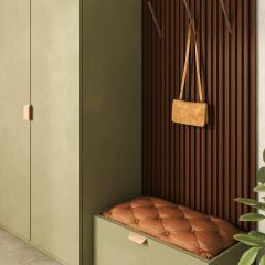 Akustický panel na stenu MDF 12mm brown oak-black