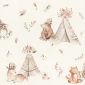 Little tents beige tapeta