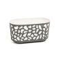 Duett 400 plastový balkónový kvetináč 19,4x39,4x20,3 cm antracitová krémová