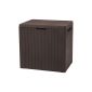 City Box plastový záhradný úložný box s dreveným efektom 113L hnedá