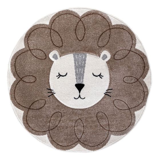 Bond Kids brown koberec 120 cm kruh