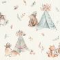Little tents blue tapeta