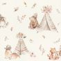 Little tents beige tapeta