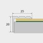 Profil 25x10mm schodový 2,7 m šampanská