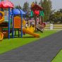 EPDM mix gumová dlažba delená 30x1000x1000mm sivá