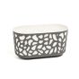 Duett 400 plastový balkónový kvetináč 19,4x39,4x20,3 cm antracitová krémová