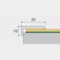 Profil 25x10mm schodový 0,9 m sycamor